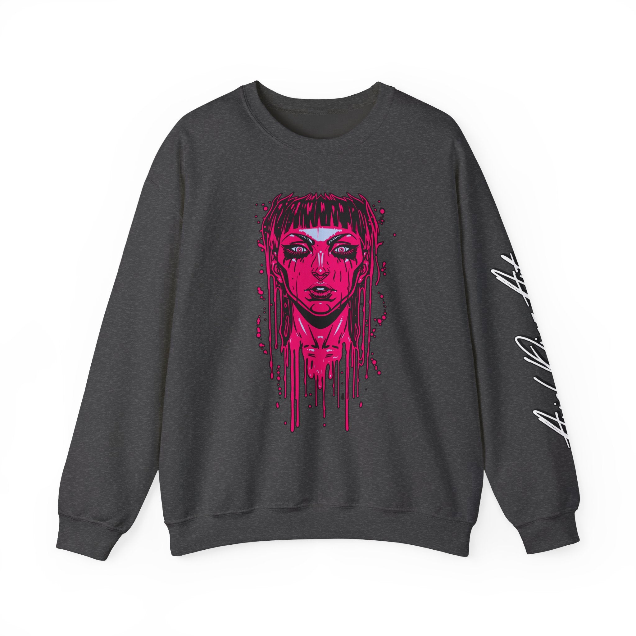 Acid Pour Edgy Graphic Crewneck Sweatshirt