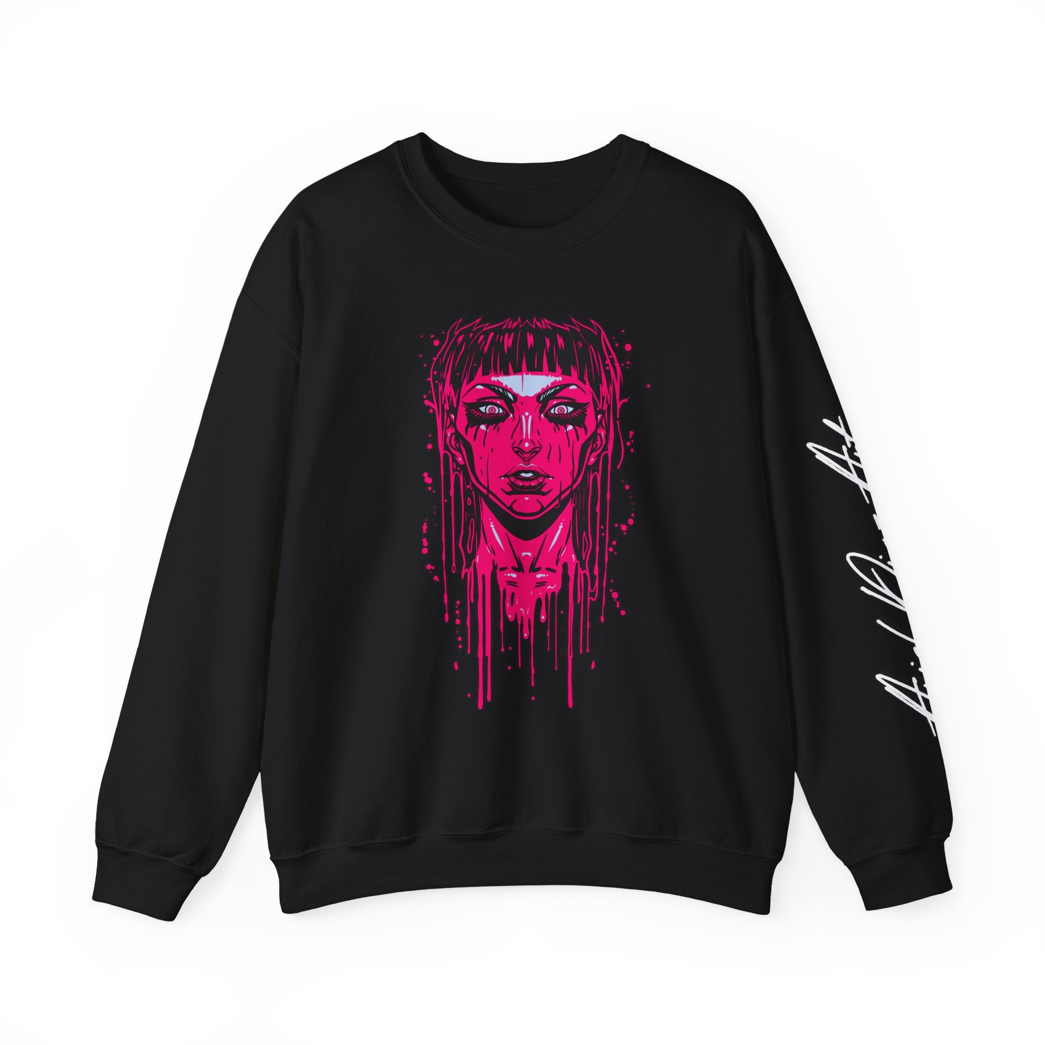 Acid Pour Edgy Graphic Crewneck Sweatshirt