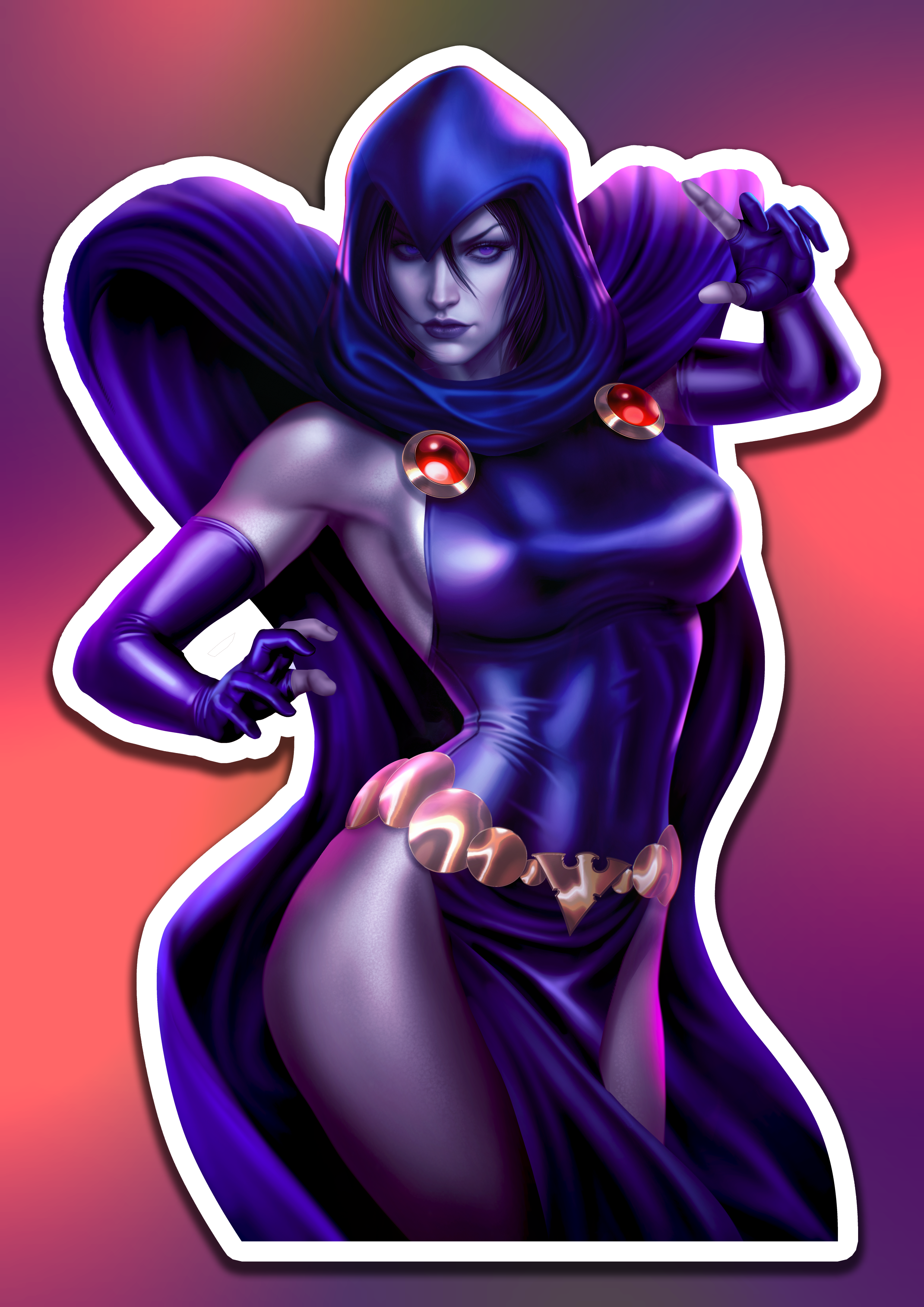 Raven "Mystic" Kiss-Cut Stickers 6"