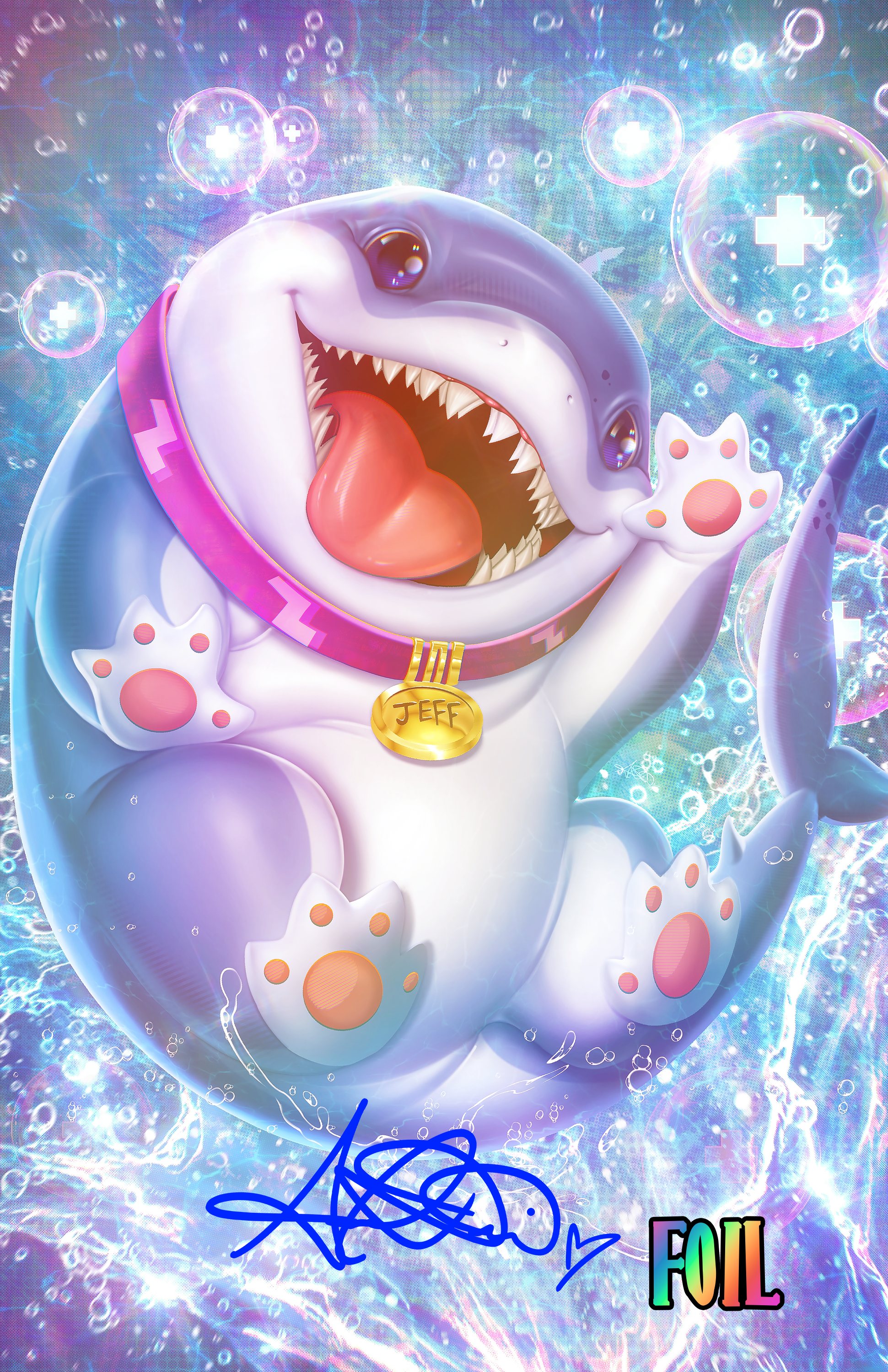 FUN SIZE "Splash" Marvel Rivals Jeff the Landshark Limited Art Print