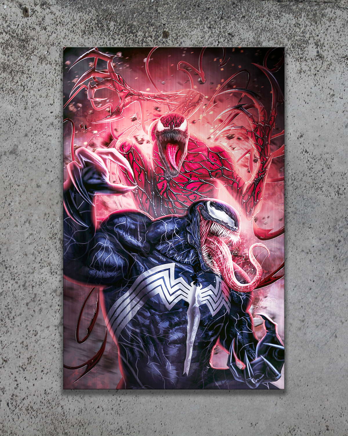 Venom vs Carnage Metal Print