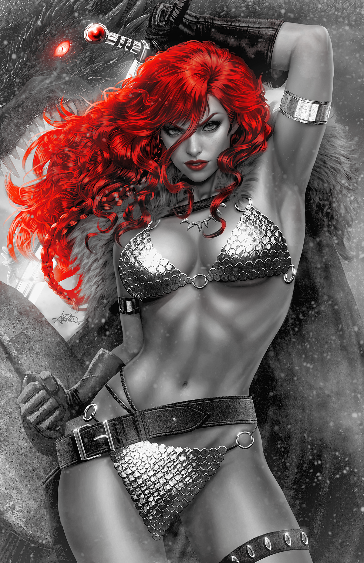 Red Sonja #11 BWR Ariel Diaz Art Exclusive Virgin Variant