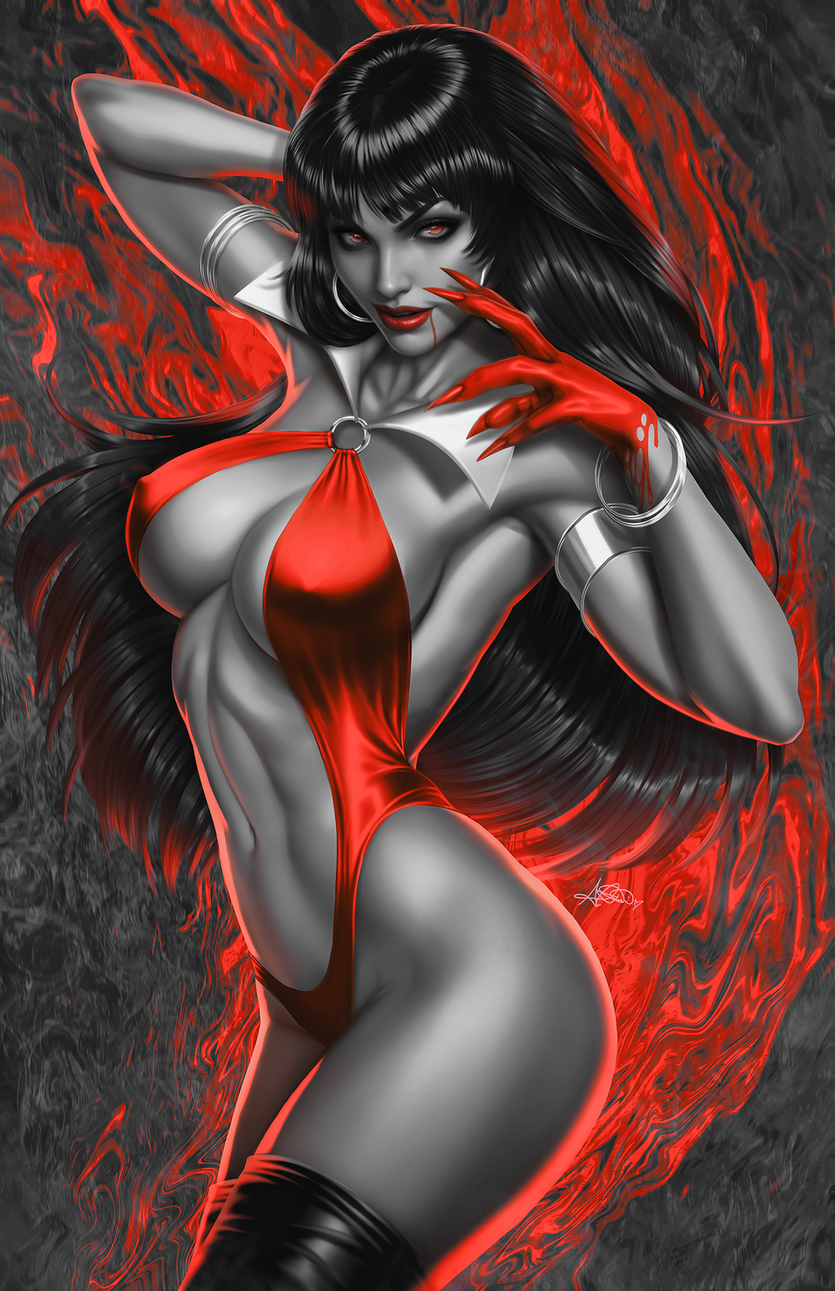 Vampirella: Dark Reflections #1 BWR Ariel Diaz Art Exclusive Virgin Variant