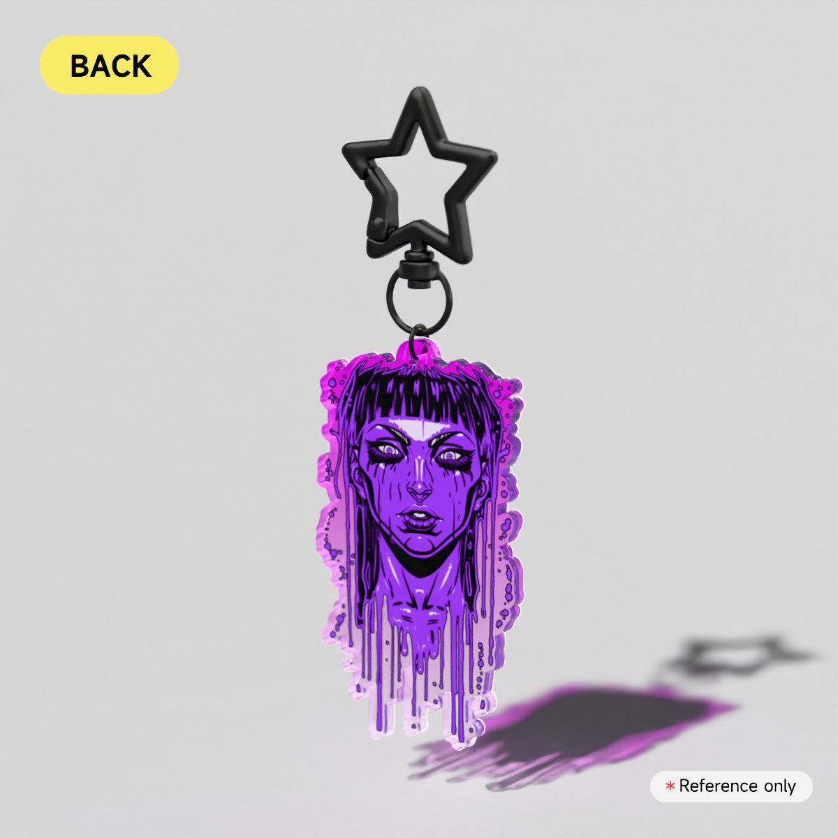 Acid Pour Plum Acrylic Keychain