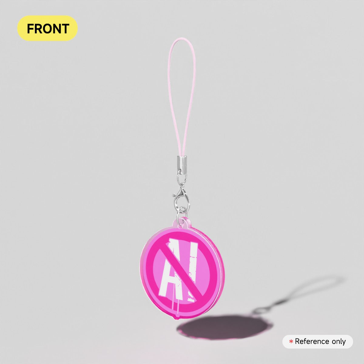Anti-Ai Bubble Gum Acrylic Phone Charm