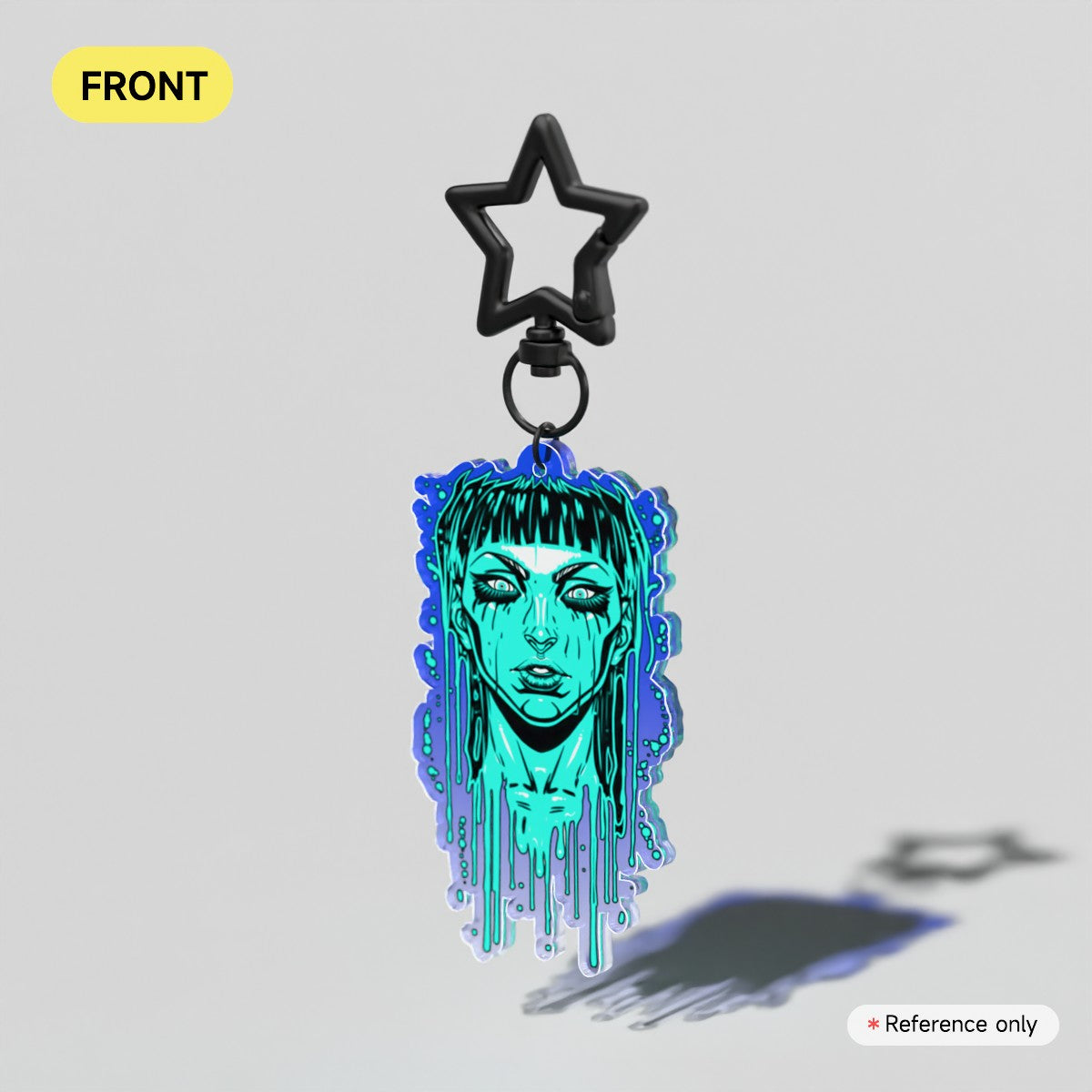 Acid Pour Dew Acrylic Keychain