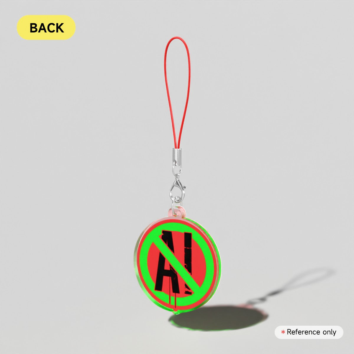 Anti-AI Cherry Limeade Acrylic Phone Charm