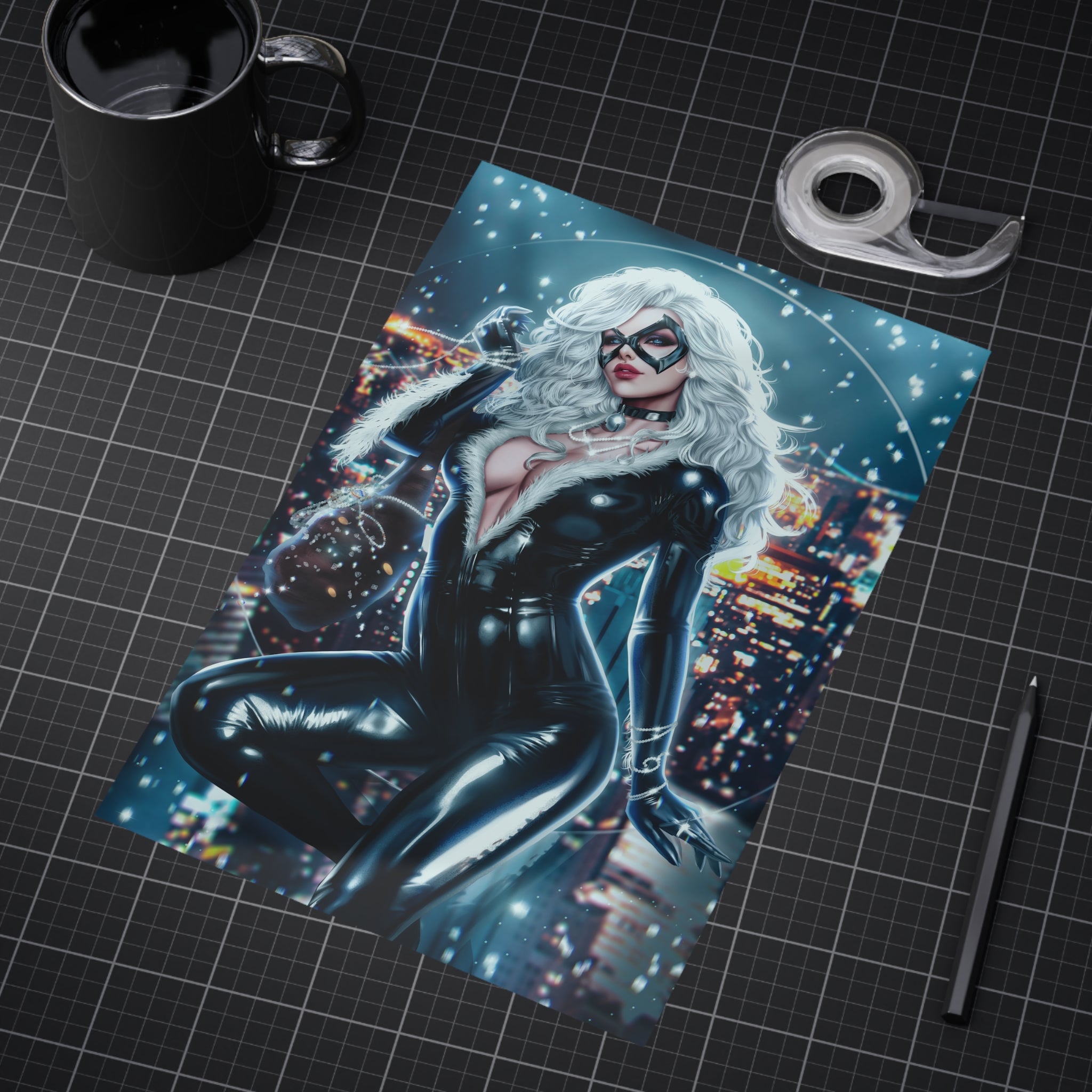 Black Cat "Jewel Heist" Mini Art Print
