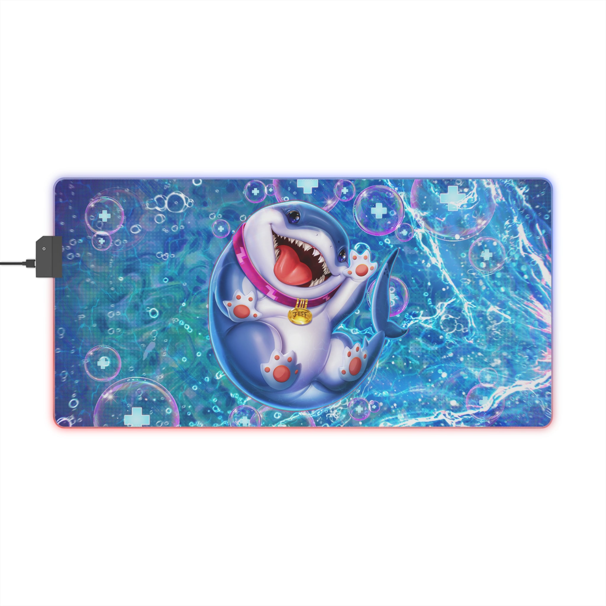 Marvel Rivals: Jeff the Landshark: Chompin' Champion LED Gaming Mouse Pad