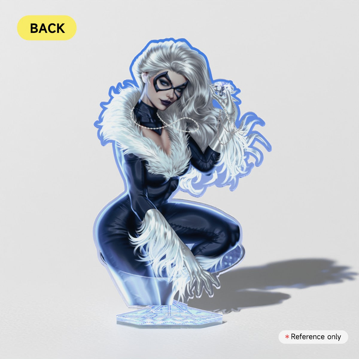 Black Cat Clear Acrylic Standee