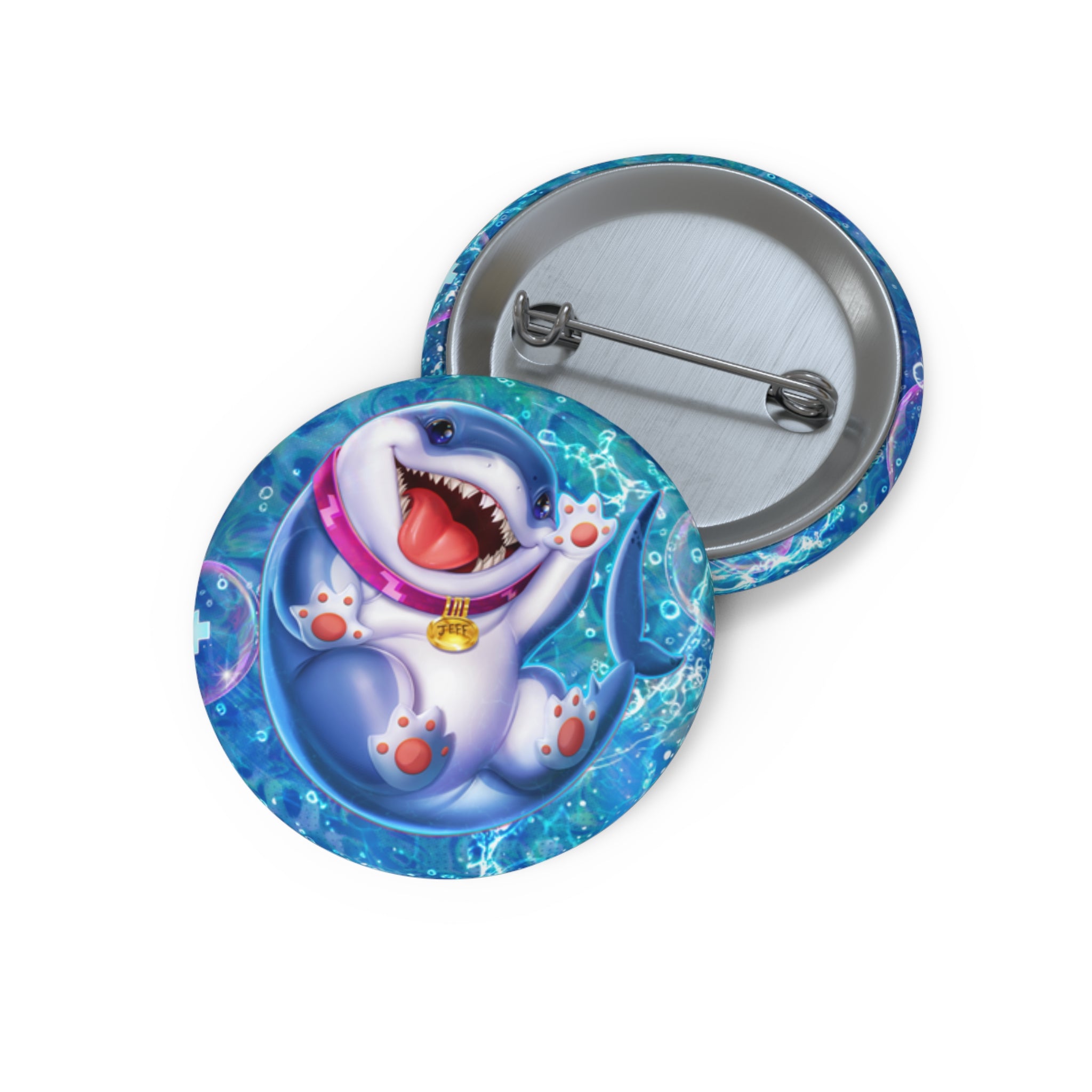 Marvel Rivals: Jeff the Landshark: Chompin' Champion Pin Button