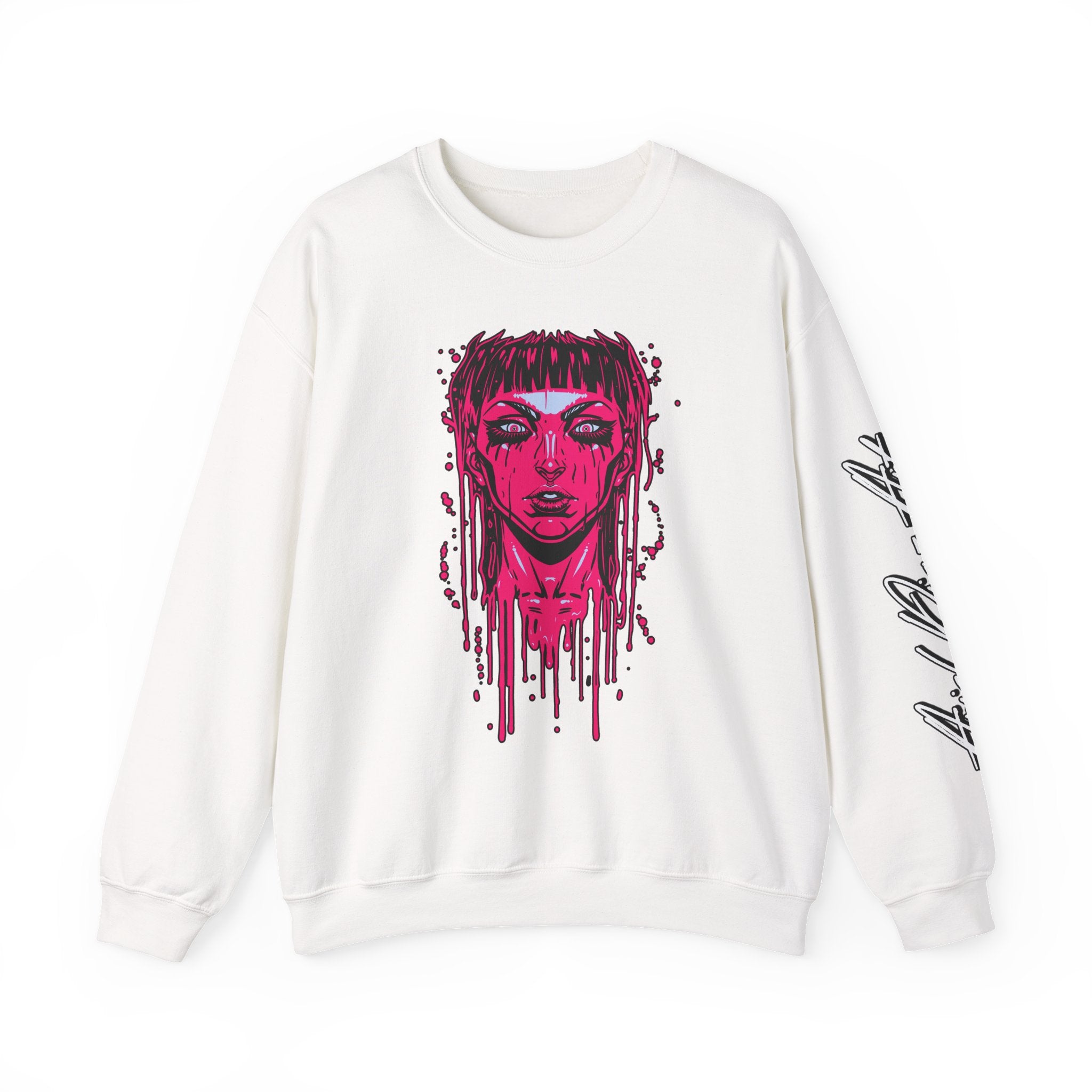 Acid Pour Edgy Graphic Crewneck Sweatshirt