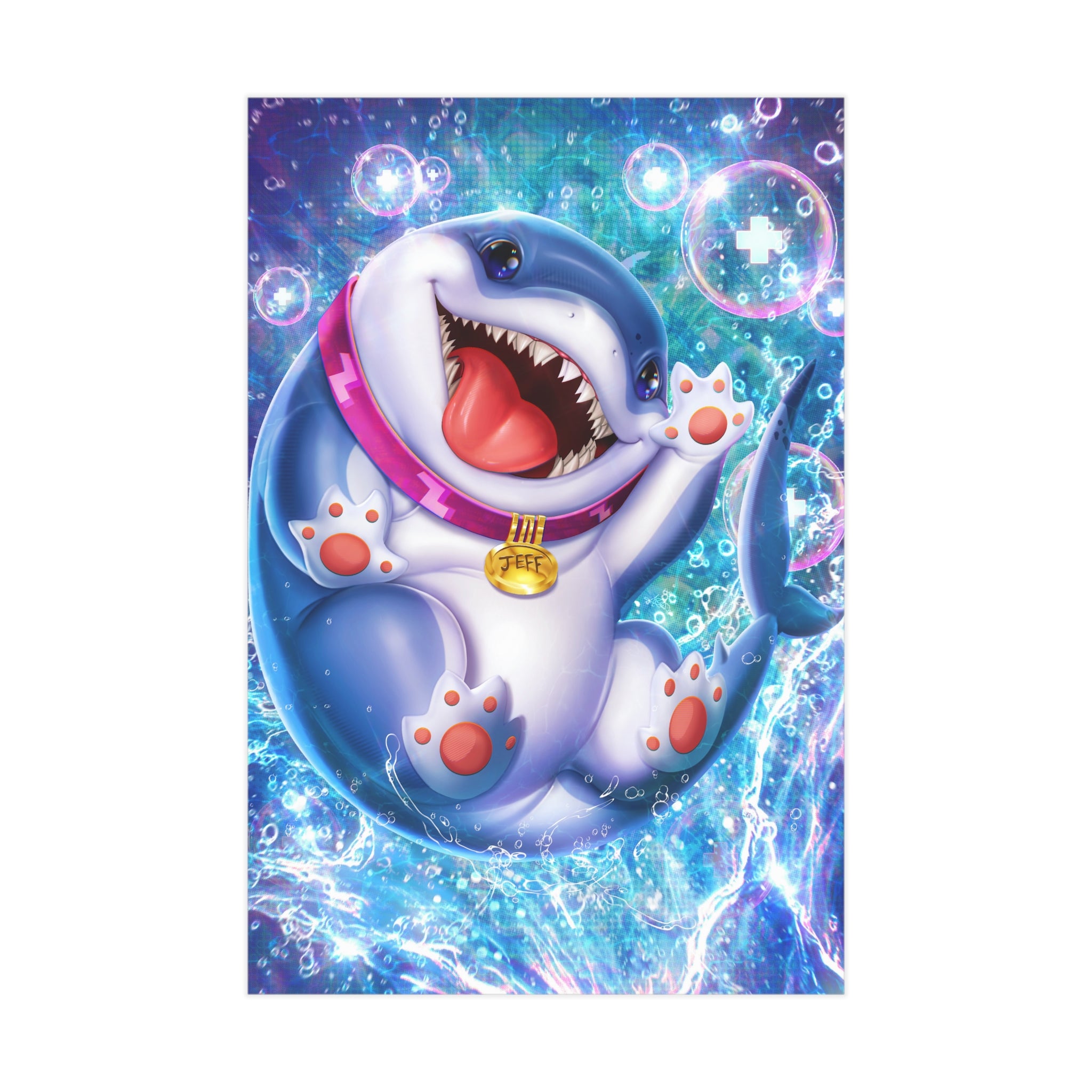 Marvel Rivals: Jeff the Landshark: Chompin' Champion Mini Art Print