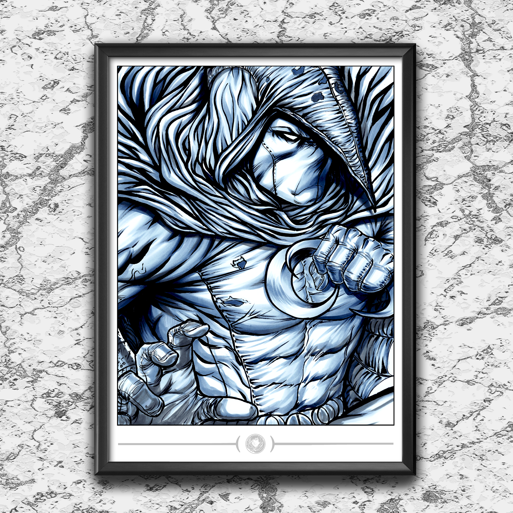 "PREMIUM COLLECTION" Moon Knight B ART PRINT