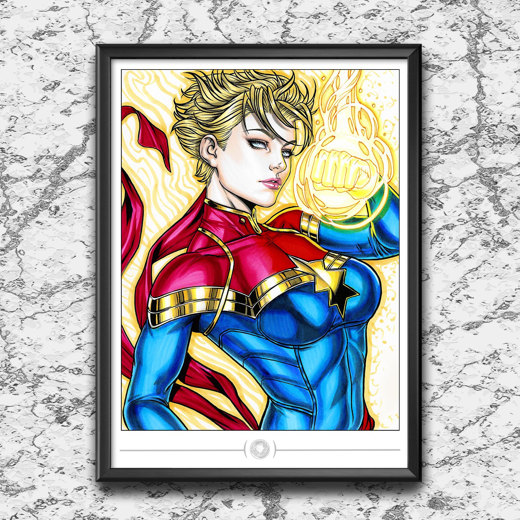 "PREMIUM COLLECTION" CAPTAIN MARVVEL A ART PRINT