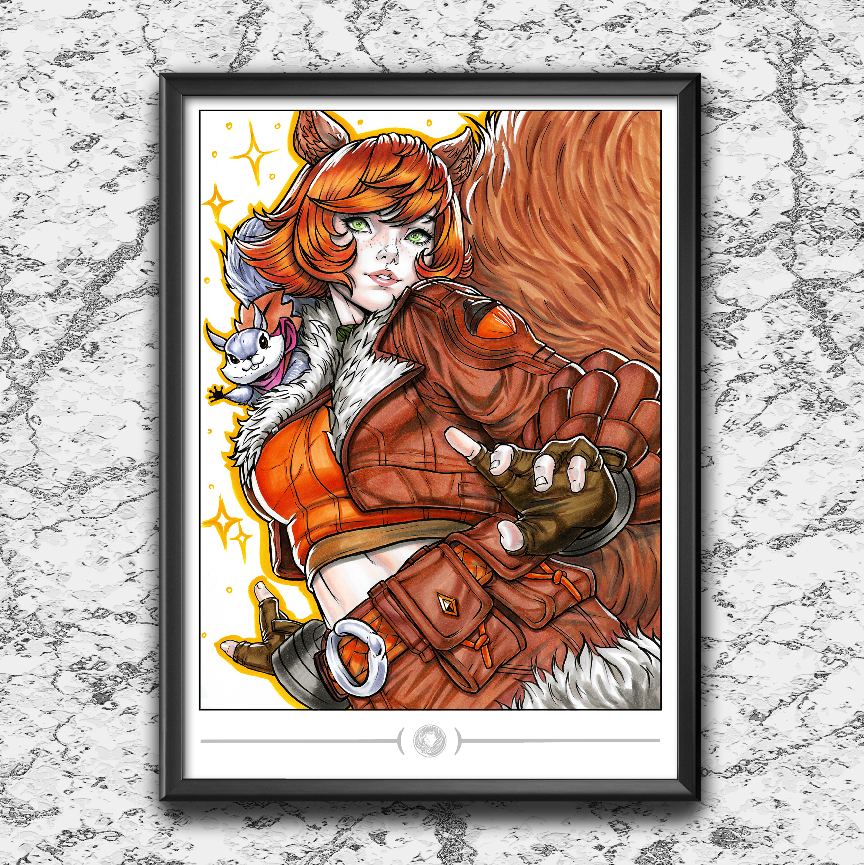 "PREMIUM COLLECTION" MR Squirrel Girl T ART PRINT