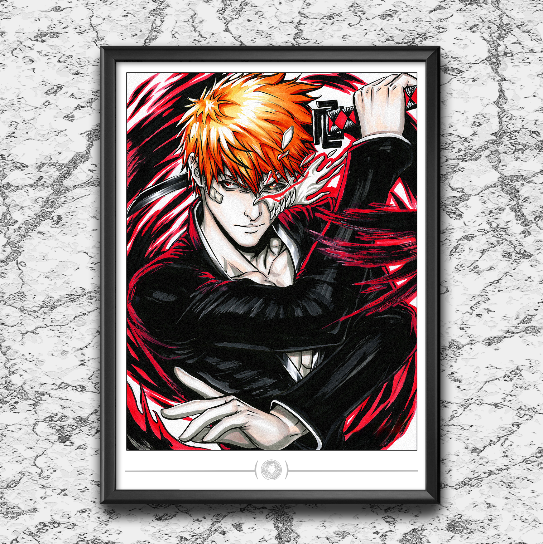 "PREMIUM COLLECTION" Ichigo Kurosaki BLEACH A ART PRINT