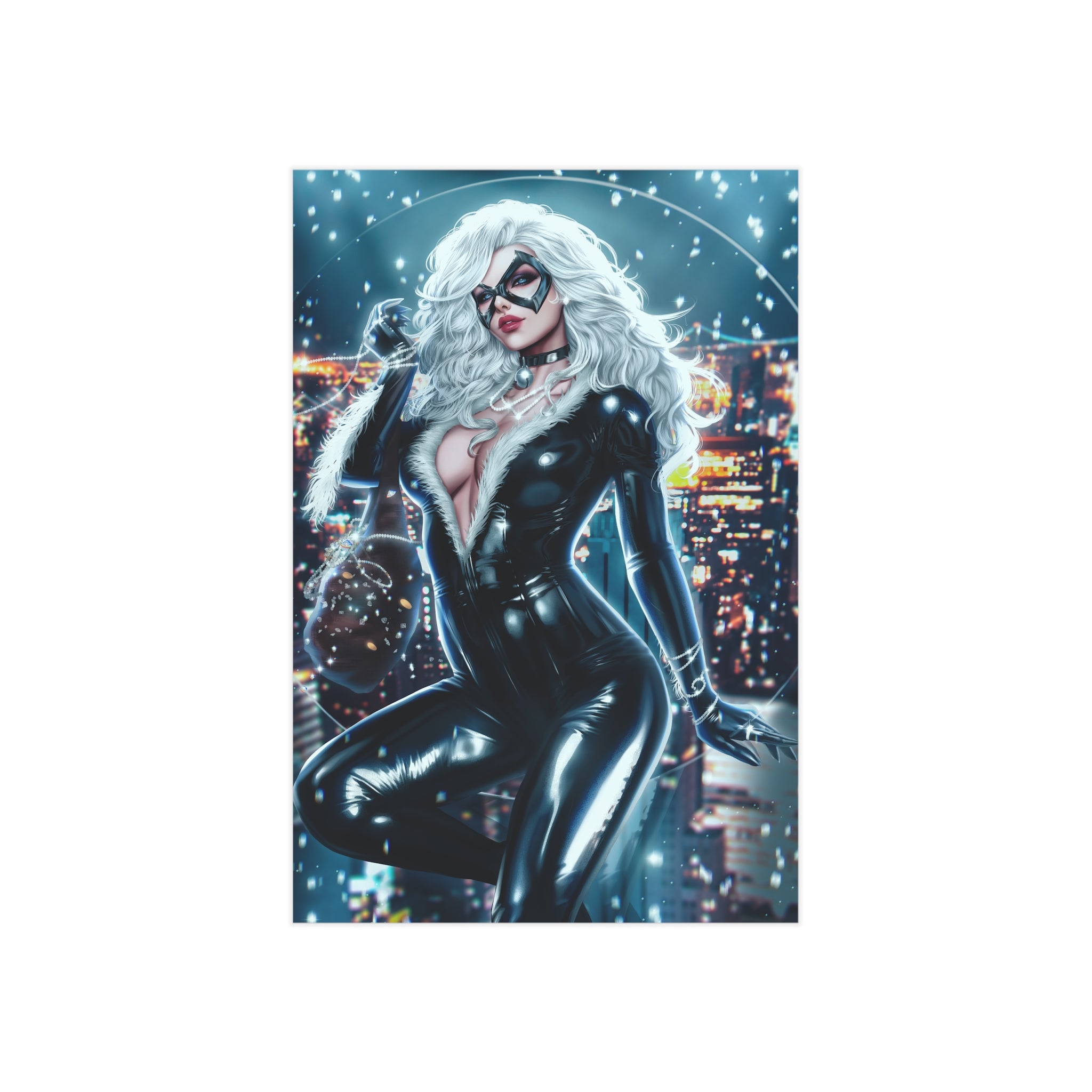 Black Cat "Jewel Heist" Mini Art Print