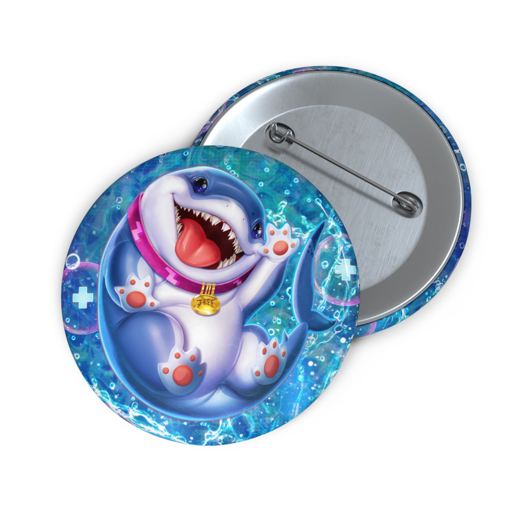Marvel Rivals: Jeff the Landshark: Chompin' Champion Pin Button