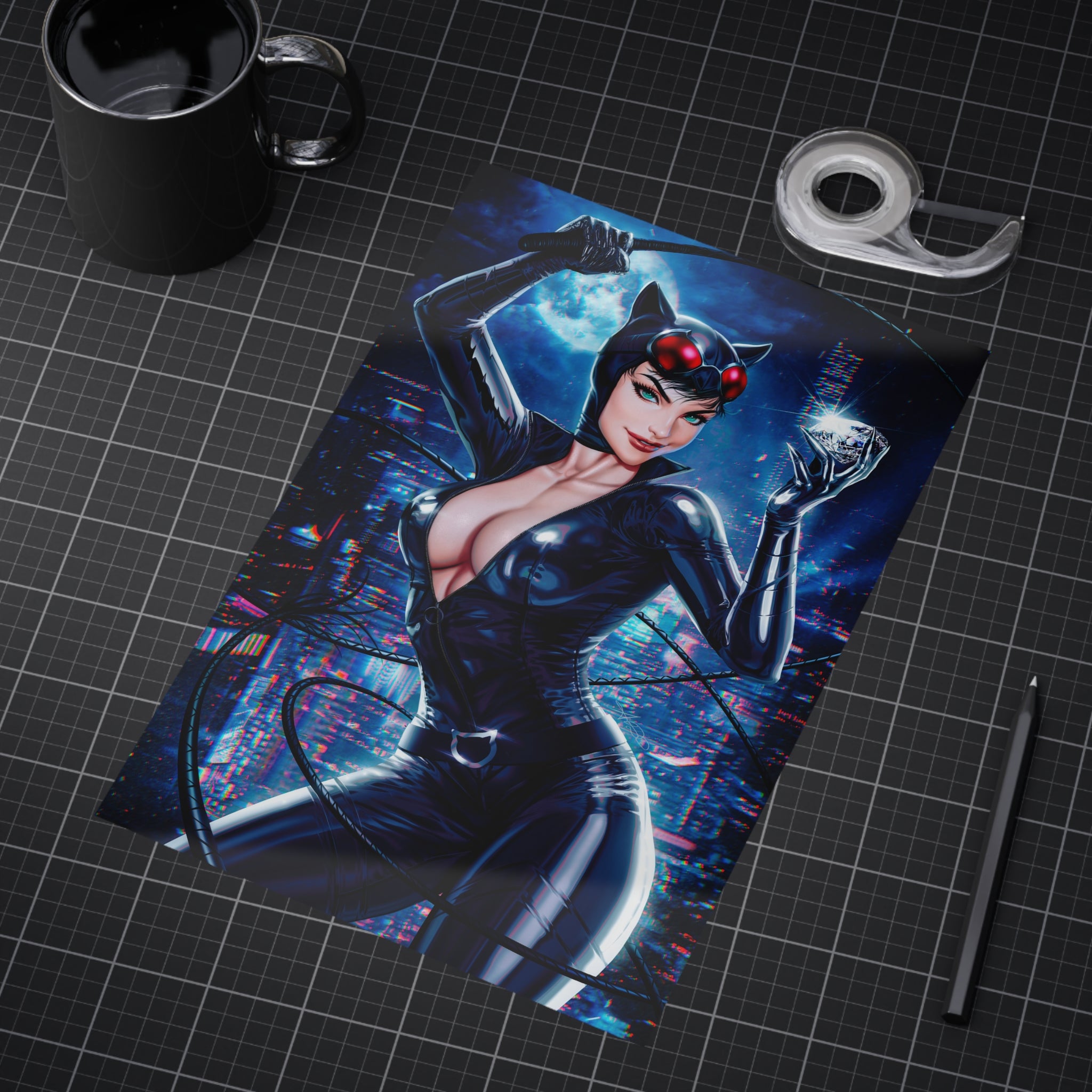 Catwoman "Jewel Heist" Mini Art Print