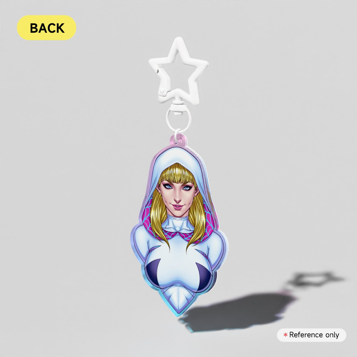 Spider-Gwen Bust Clear Acrylic Keychain