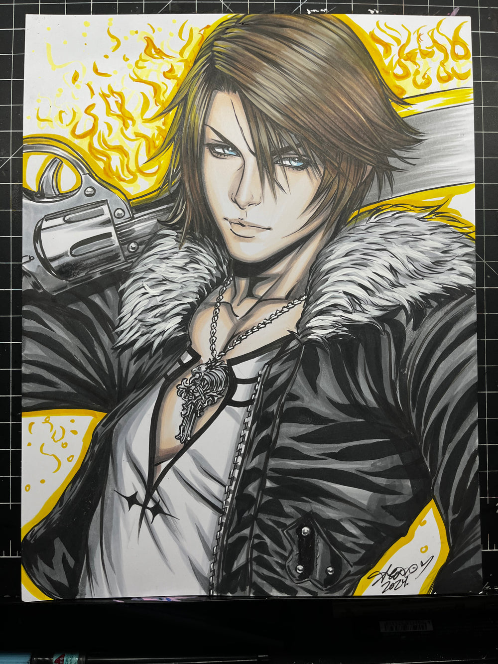 ADA Squall Leonhart A4 Size Art Original