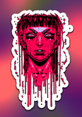 "Acid Pour" Kiss-Cut Sticker 4"