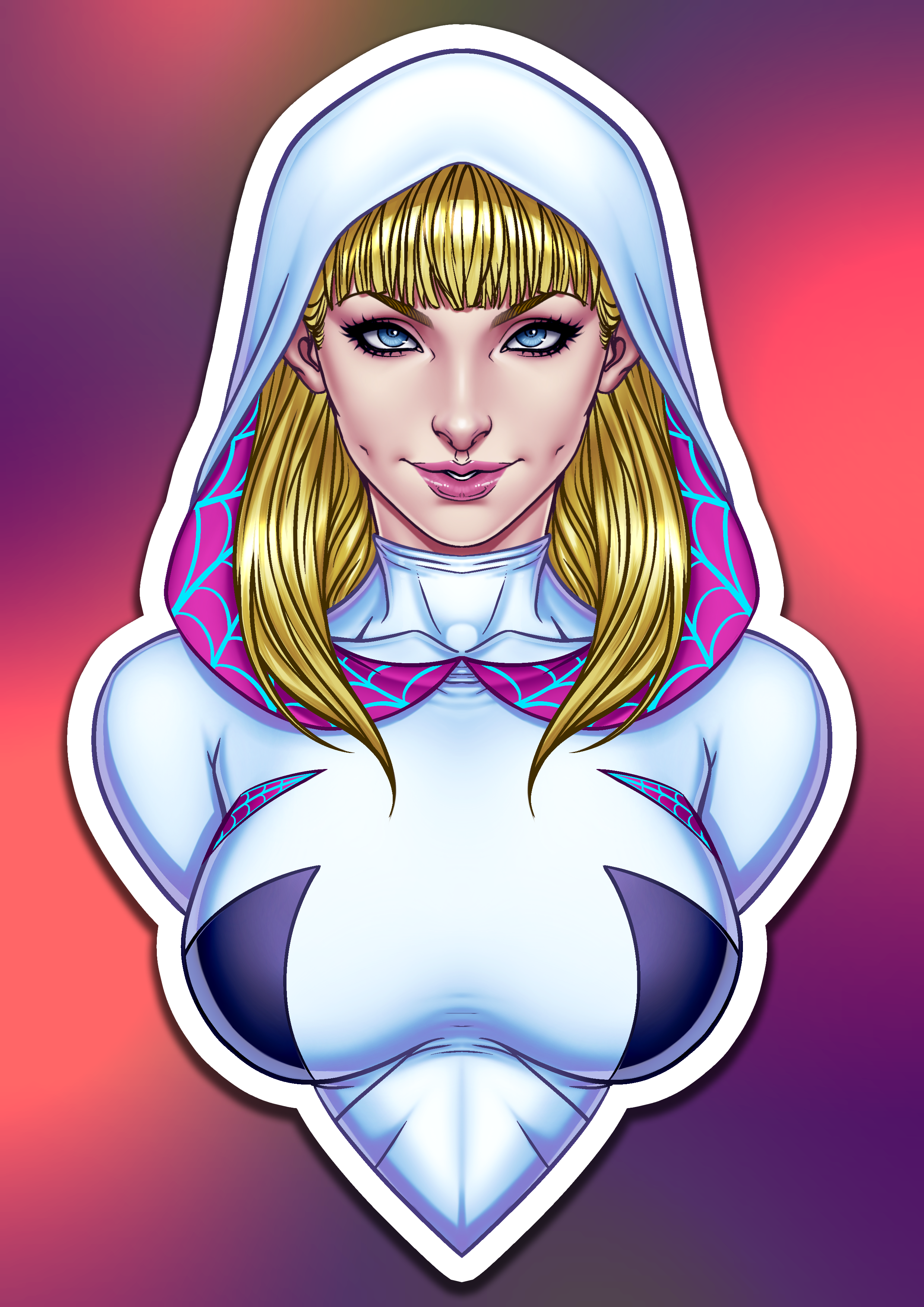 Spider-Gwen Bust Kiss-Cut Sticker 4"