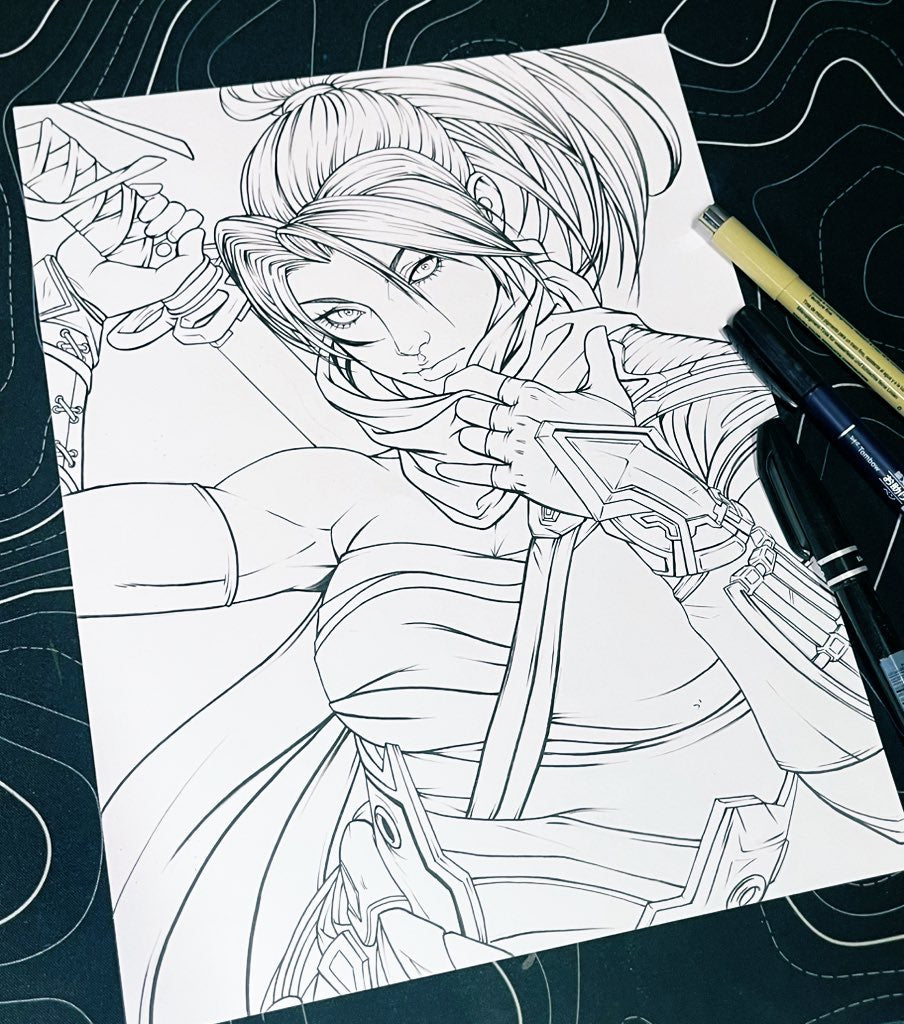 ADA Psylocke Marvel Rivals A4 Size Art Original