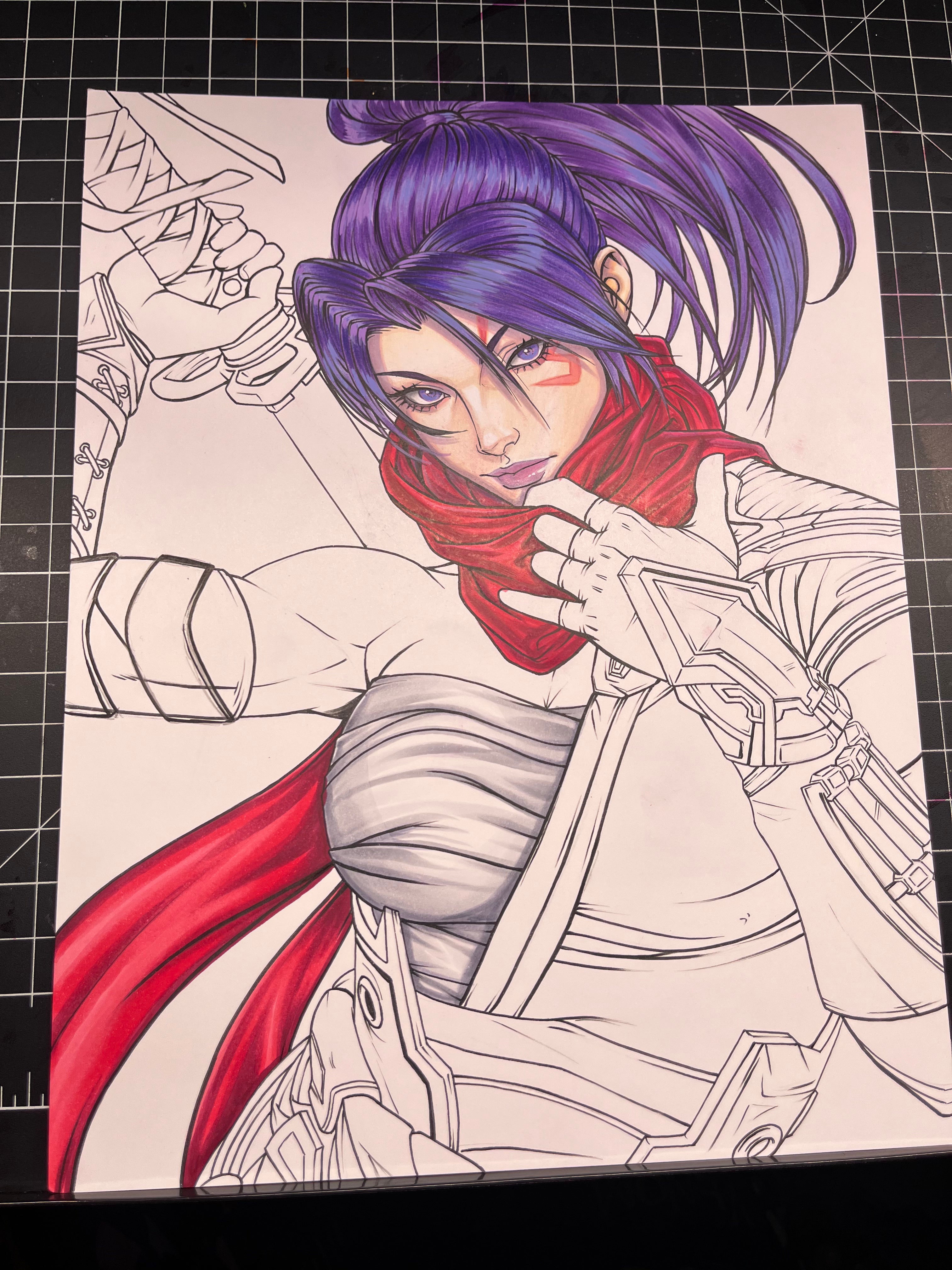 ADA Psylocke Marvel Rivals A4 Size Art Original