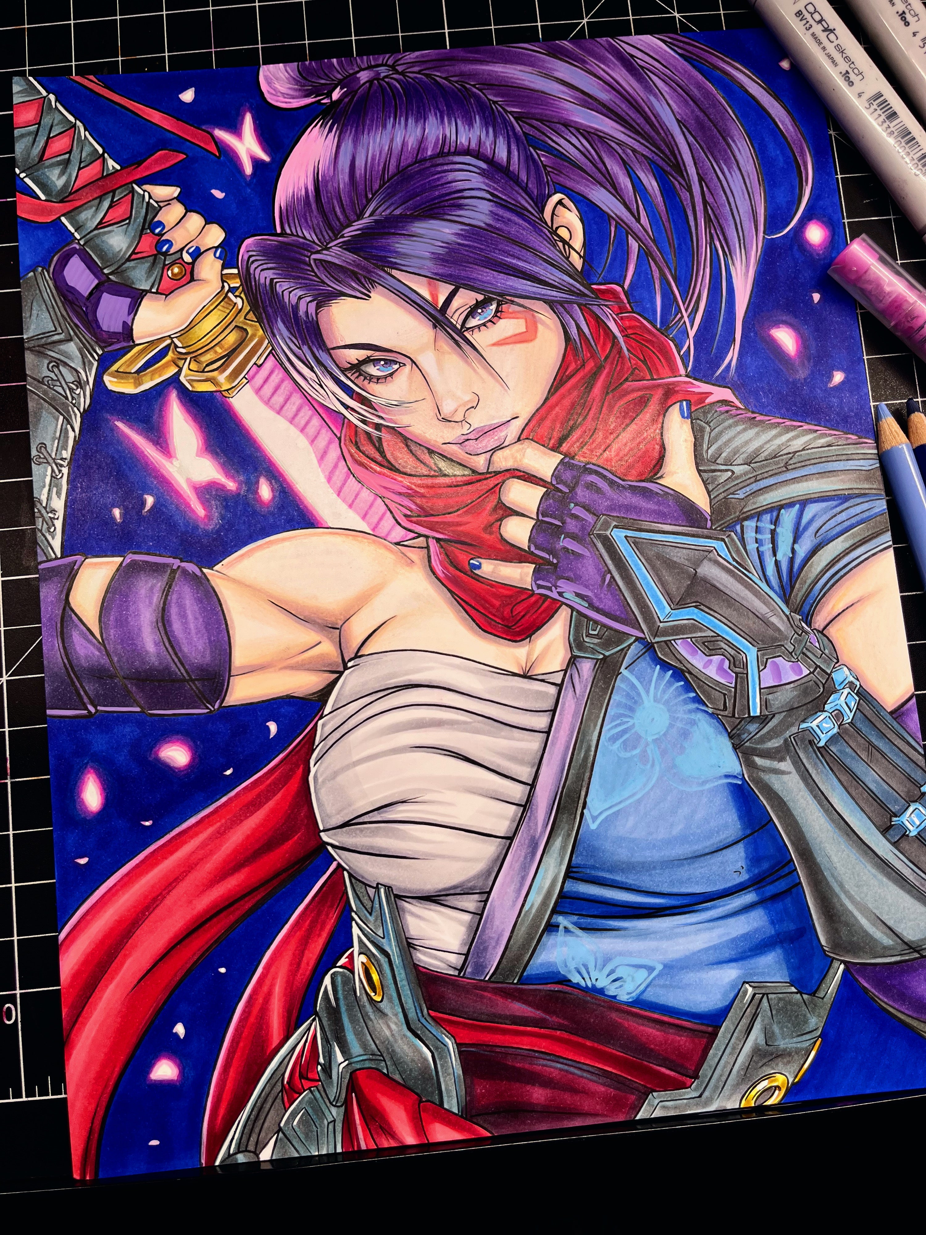 ADA Psylocke Marvel Rivals A4 Size Art Original