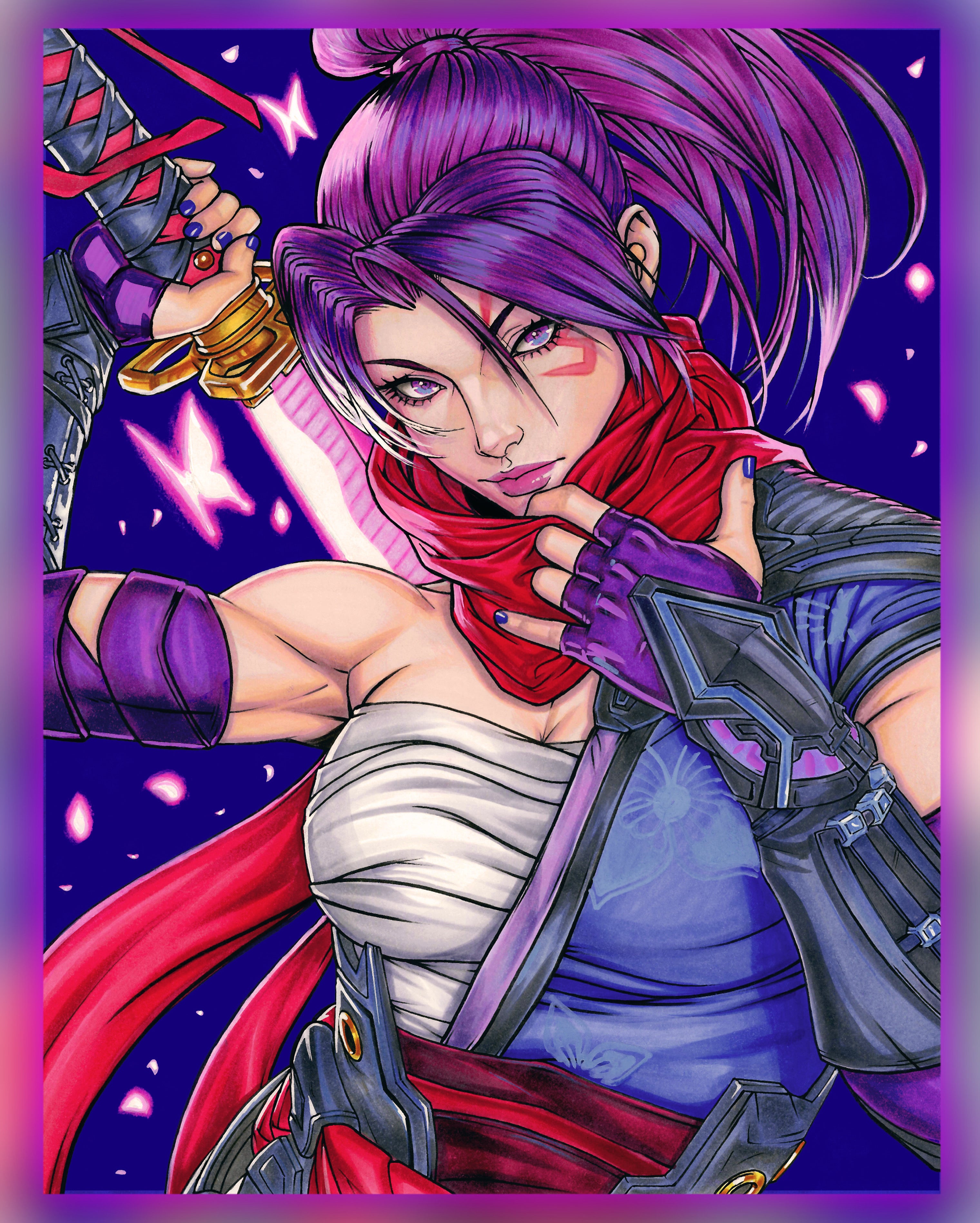 ADA Psylocke Marvel Rivals A4 Size Art Original