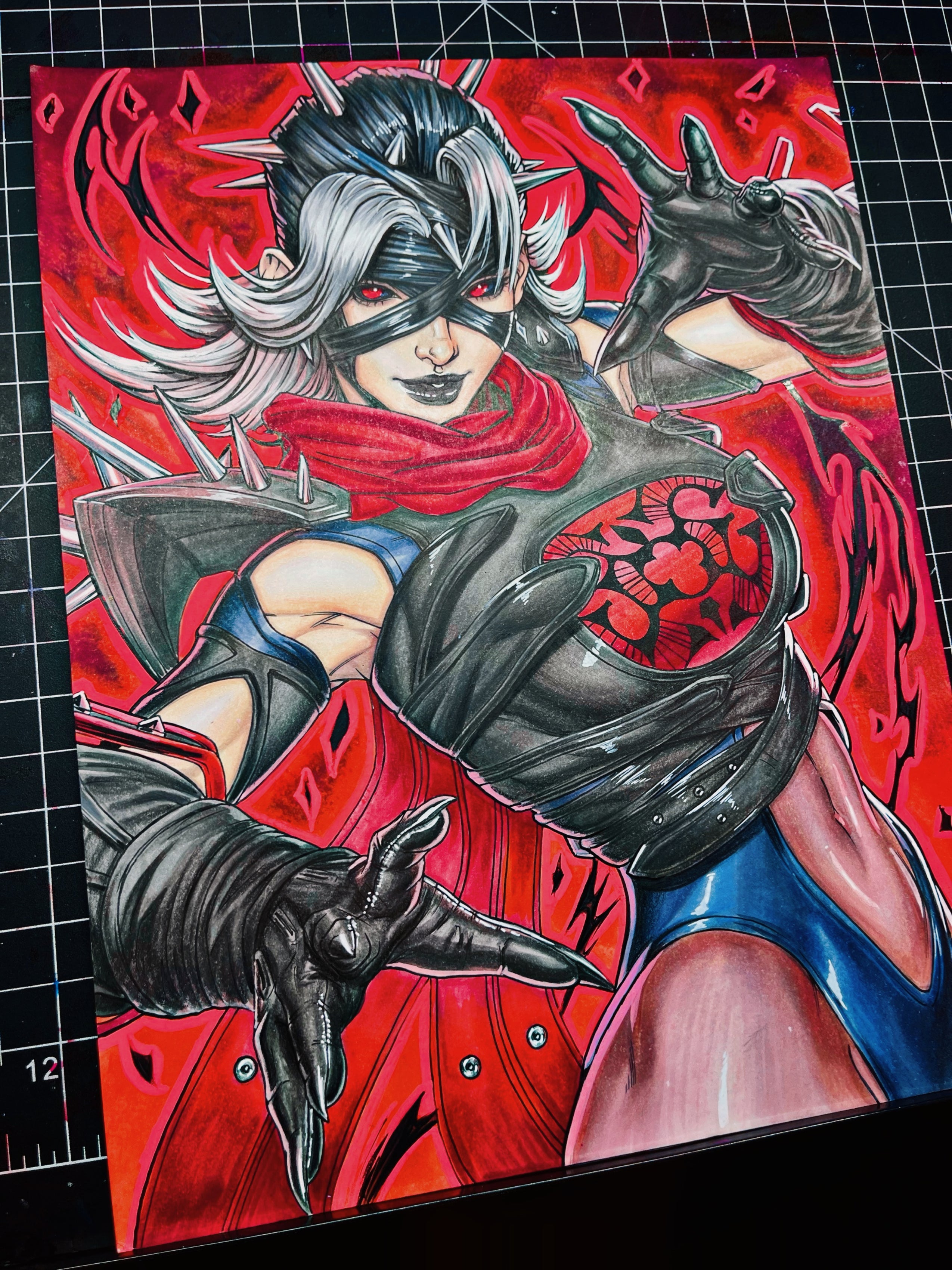 ADA Invisible Woman "Malice" Marvel Rivals A4 Size Art Original