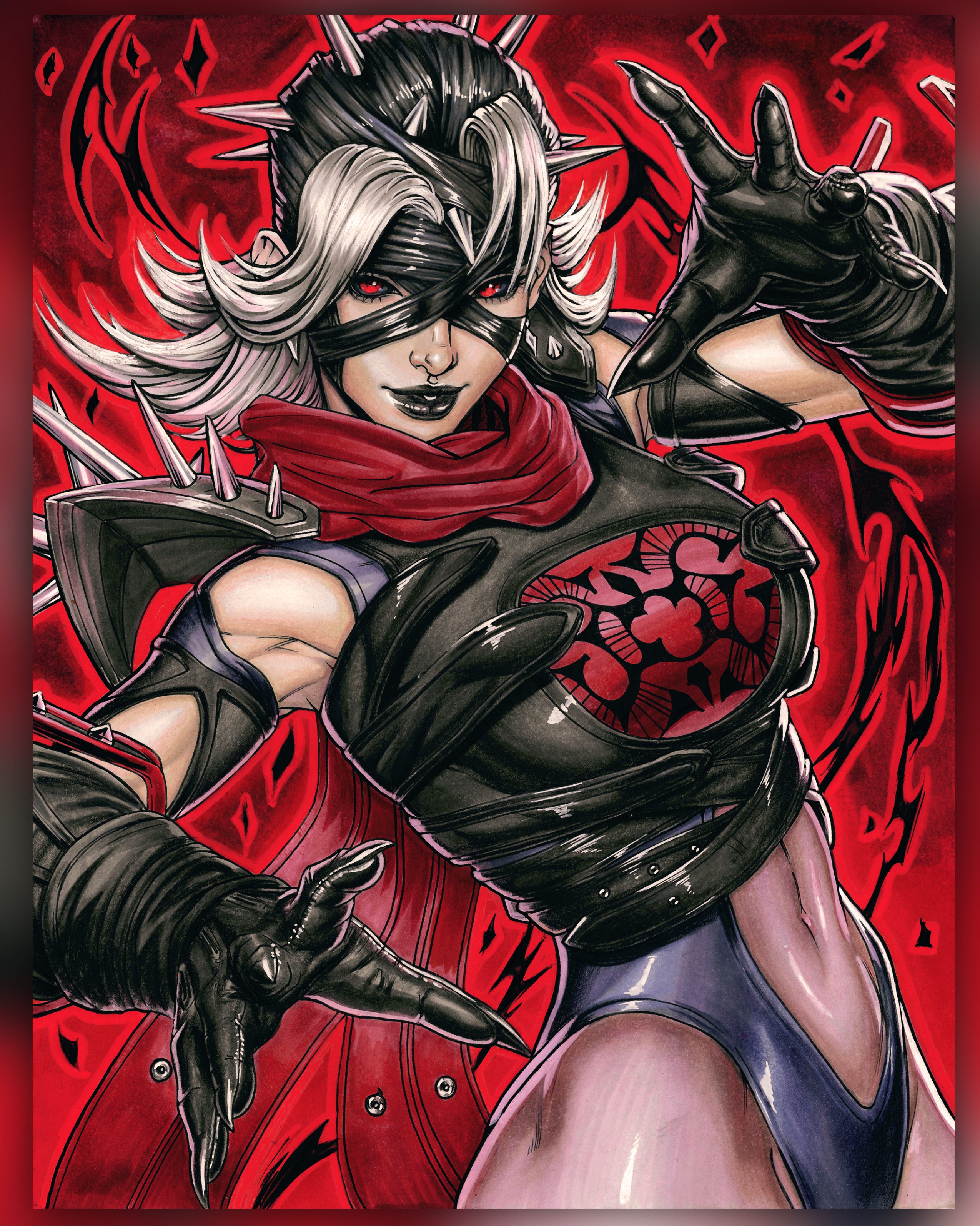 ADA Invisible Woman "Malice" Marvel Rivals A4 Size Art Original