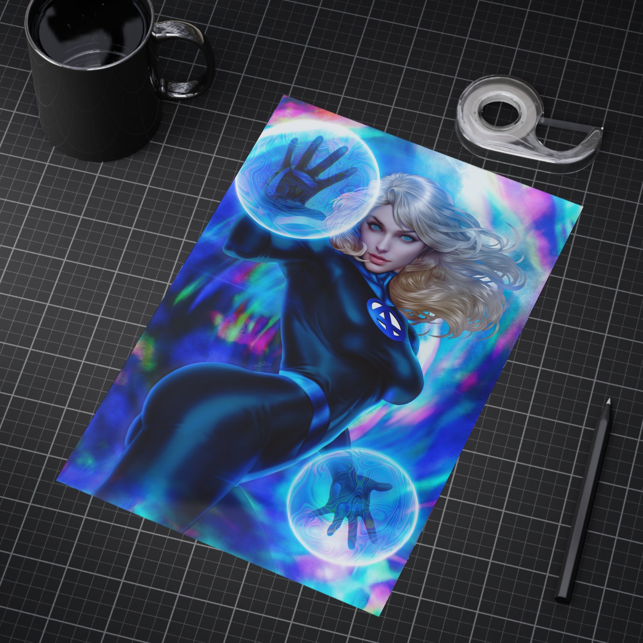 "Fantastic" Invisible Woman Mini Art Print