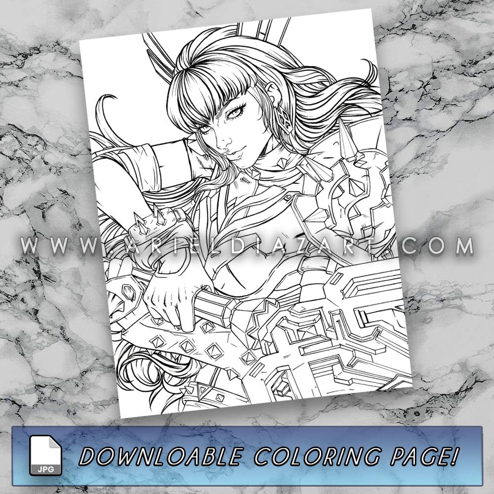 Download - Marvel Rivals Magik Line Art Coloring Page – Ariel Diaz Art