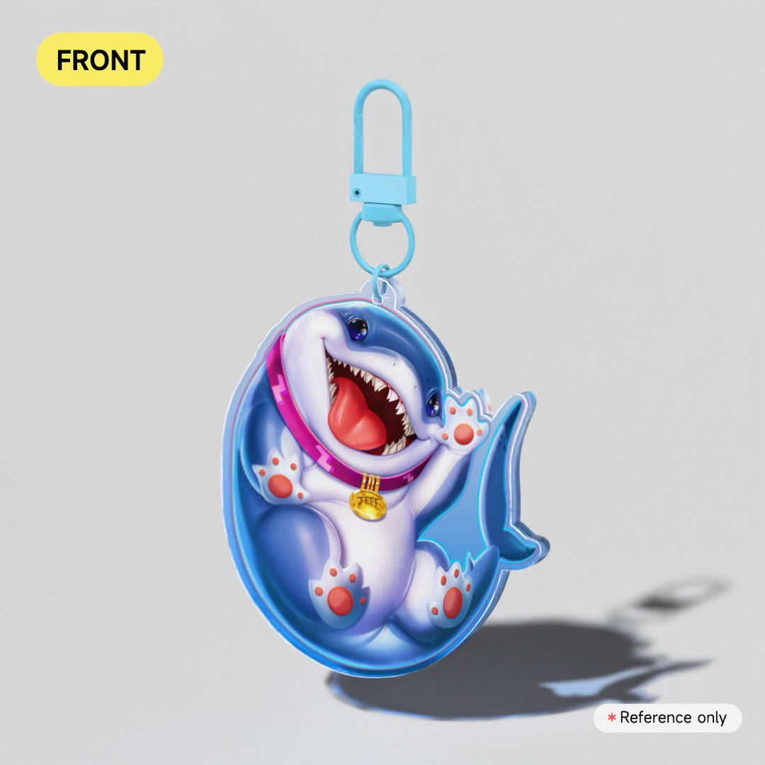 Jeff the Landshark Clear Acrylic Keychain