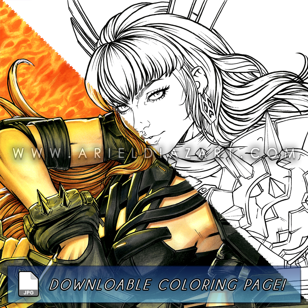 Download - Marvel Rivals Magik Line Art Coloring Page