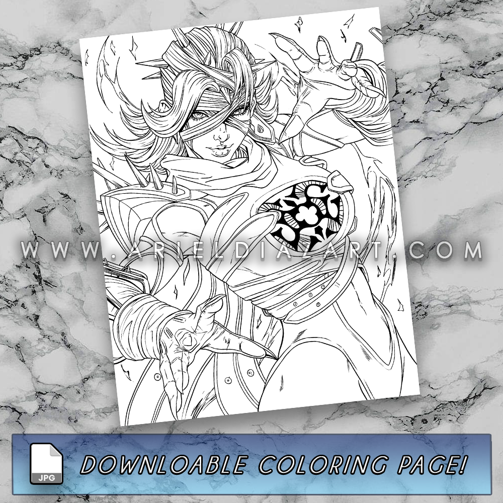 Download - Marvel Rivals Invisible Woman "Malice" Line Art Coloring Page