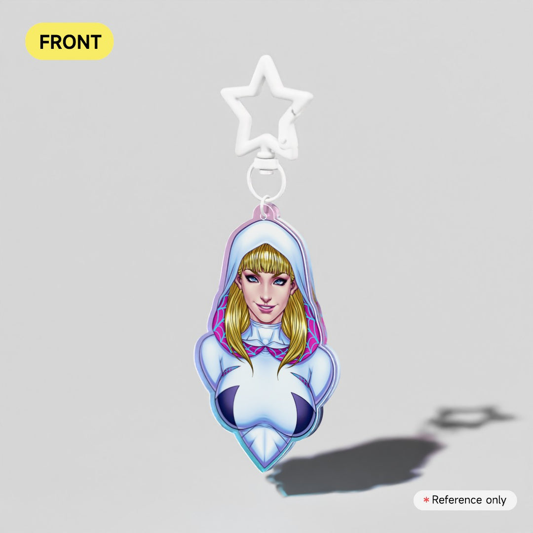 Spider-Gwen Clear Acrylic Keychain