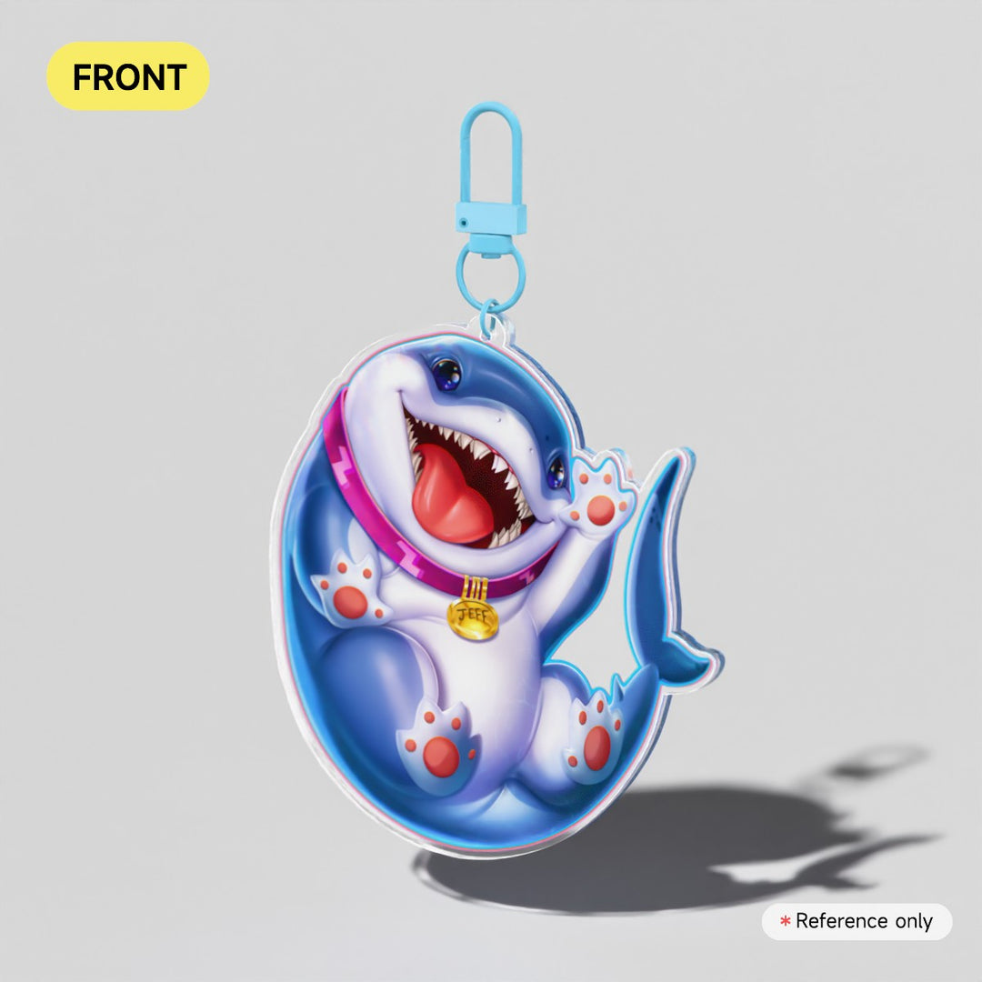 Jeff the Landshark Clear Acrylic Keychain