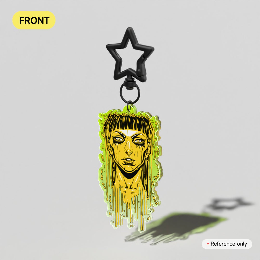 Acid Pour Lemon Acrylic Keychain