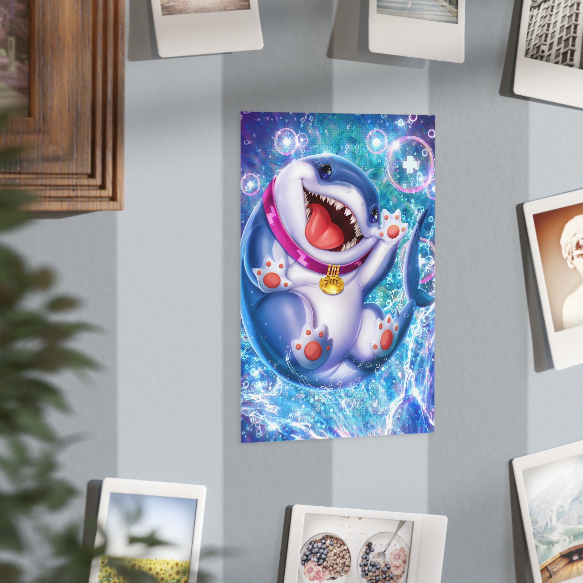 Marvel Rivals: Jeff the Landshark: Chompin' Champion Mini Art Print