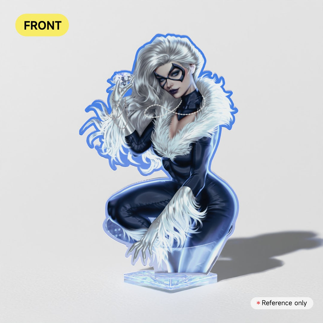 Black Cat Clear Acrylic Standee
