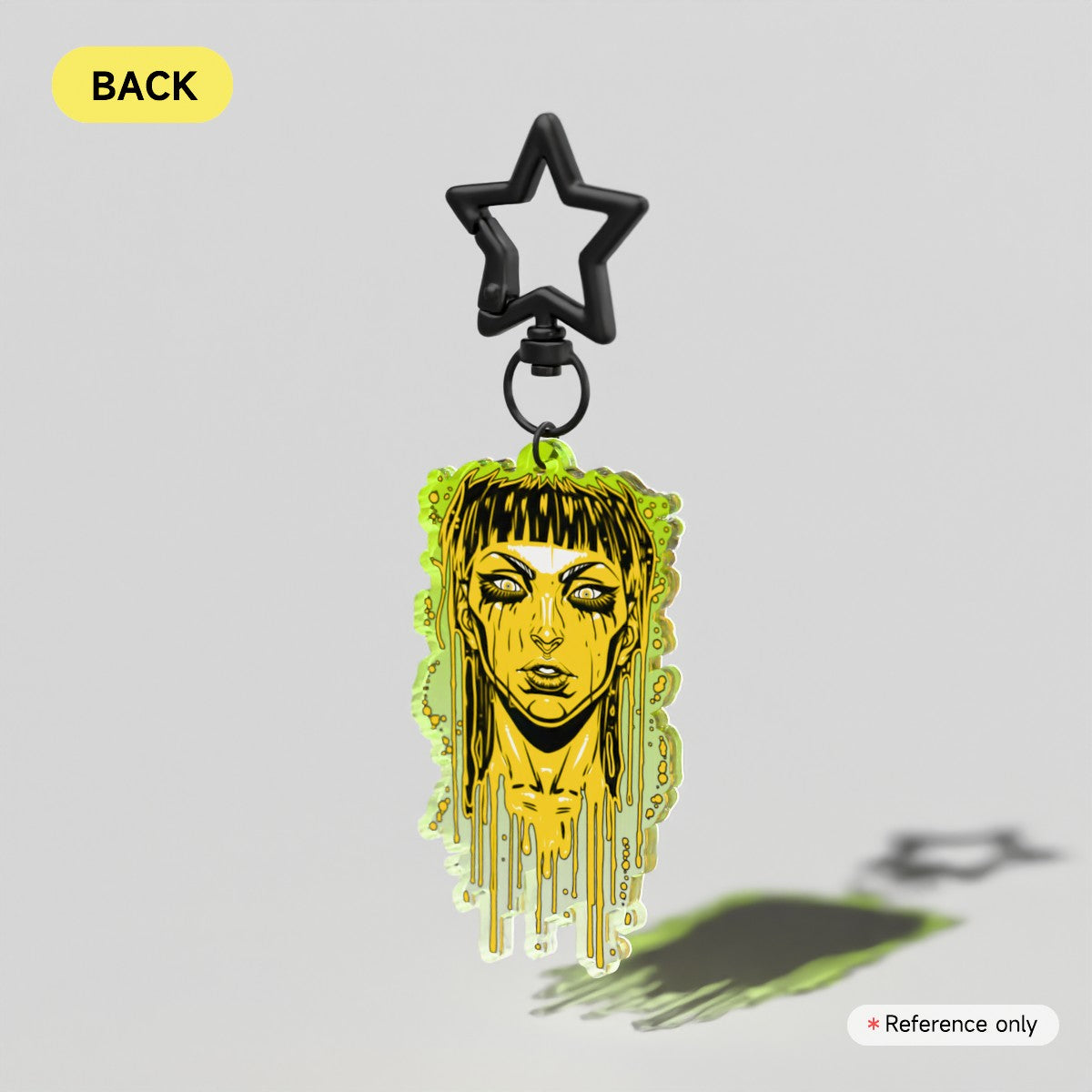 Acid Pour Lemon Acrylic Keychain