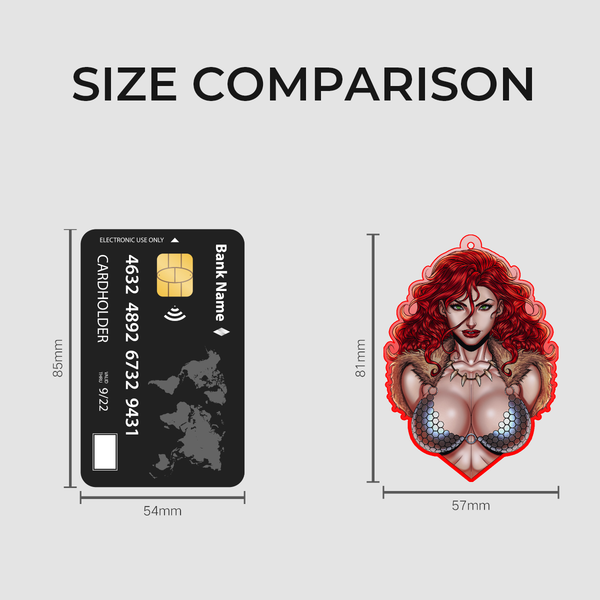 Red Sonja Clear Acrylic Keychain