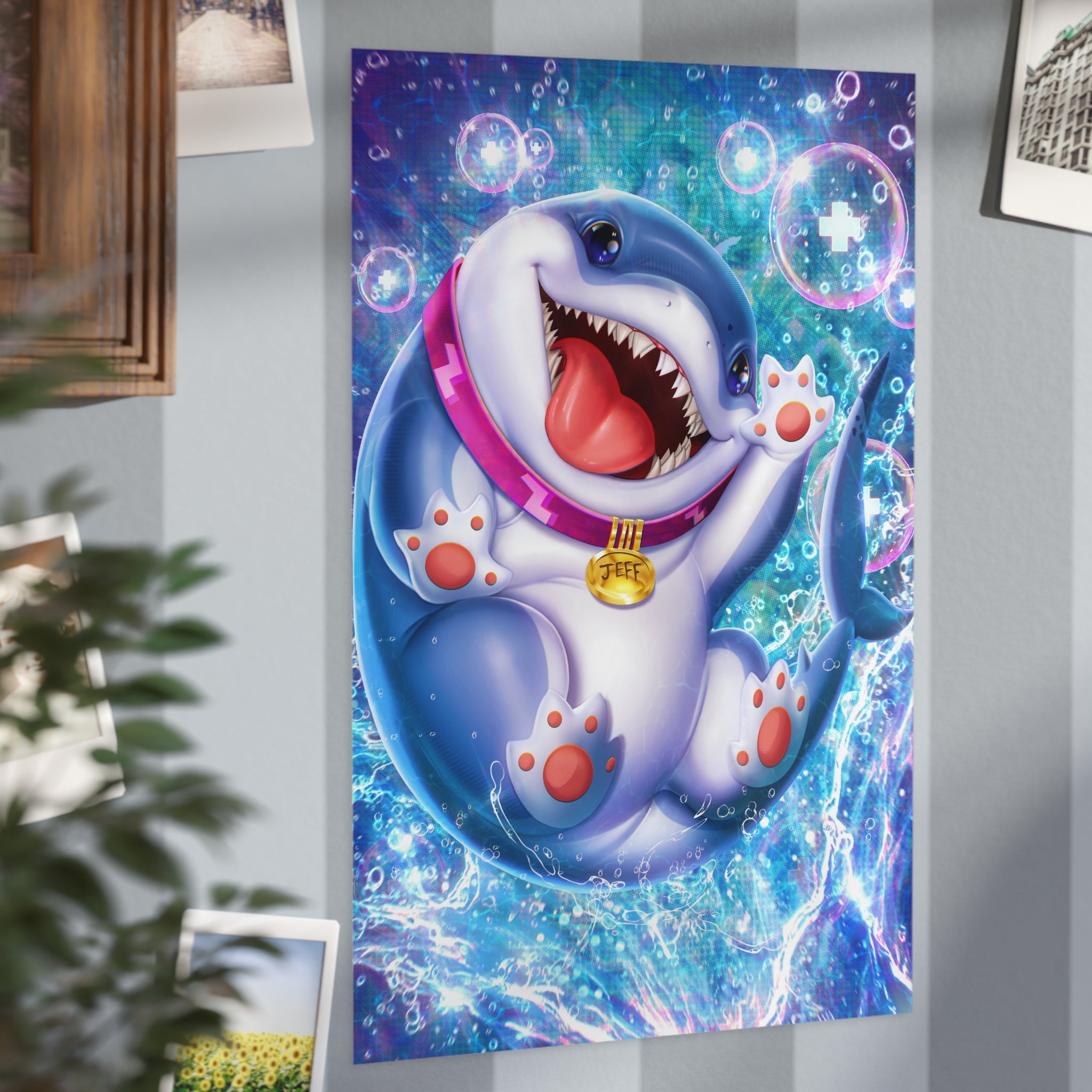 Marvel Rivals: Jeff the Landshark: Chompin' Champion Mini Art Print