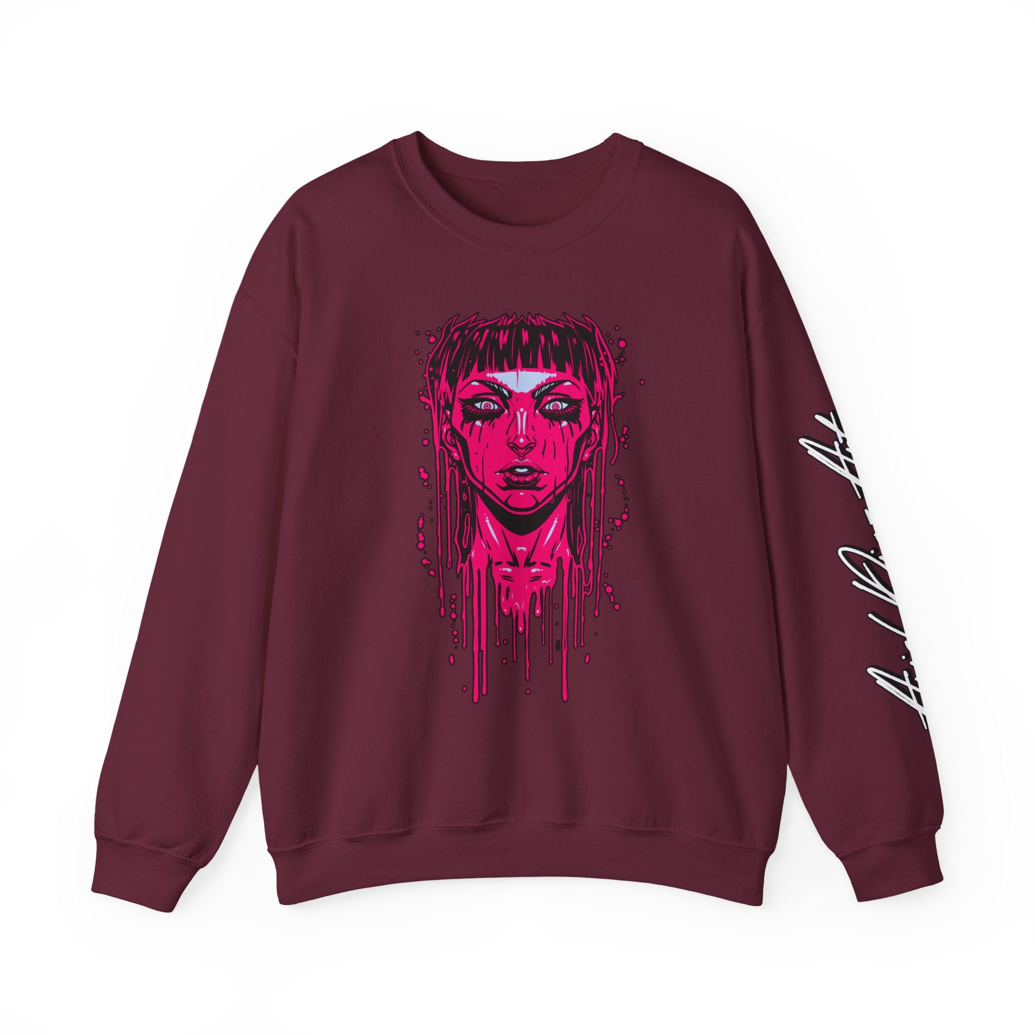 Acid Pour Edgy Graphic Crewneck Sweatshirt