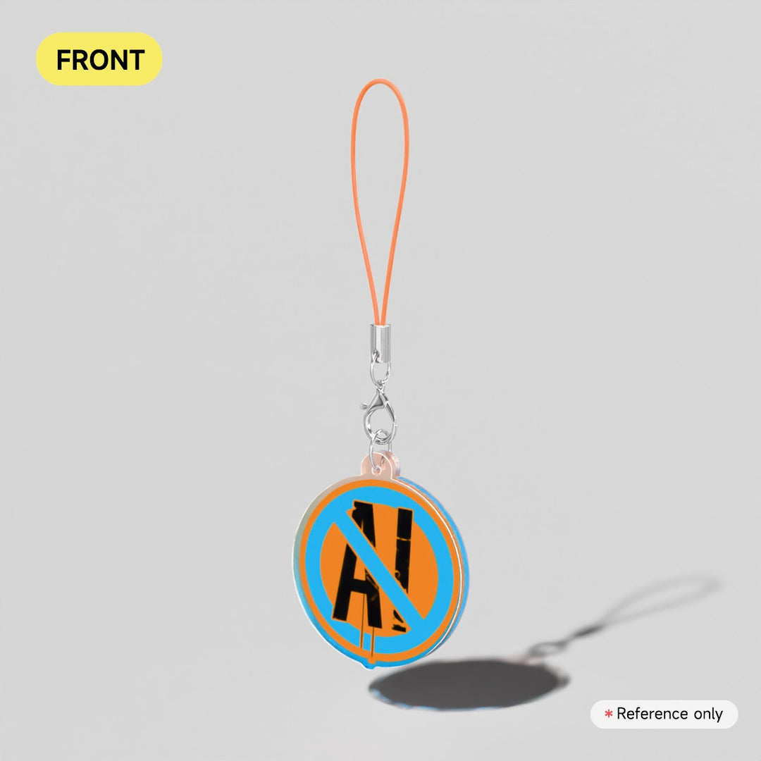 Anti-AI Citrus Splash Acrylic Phone Charm