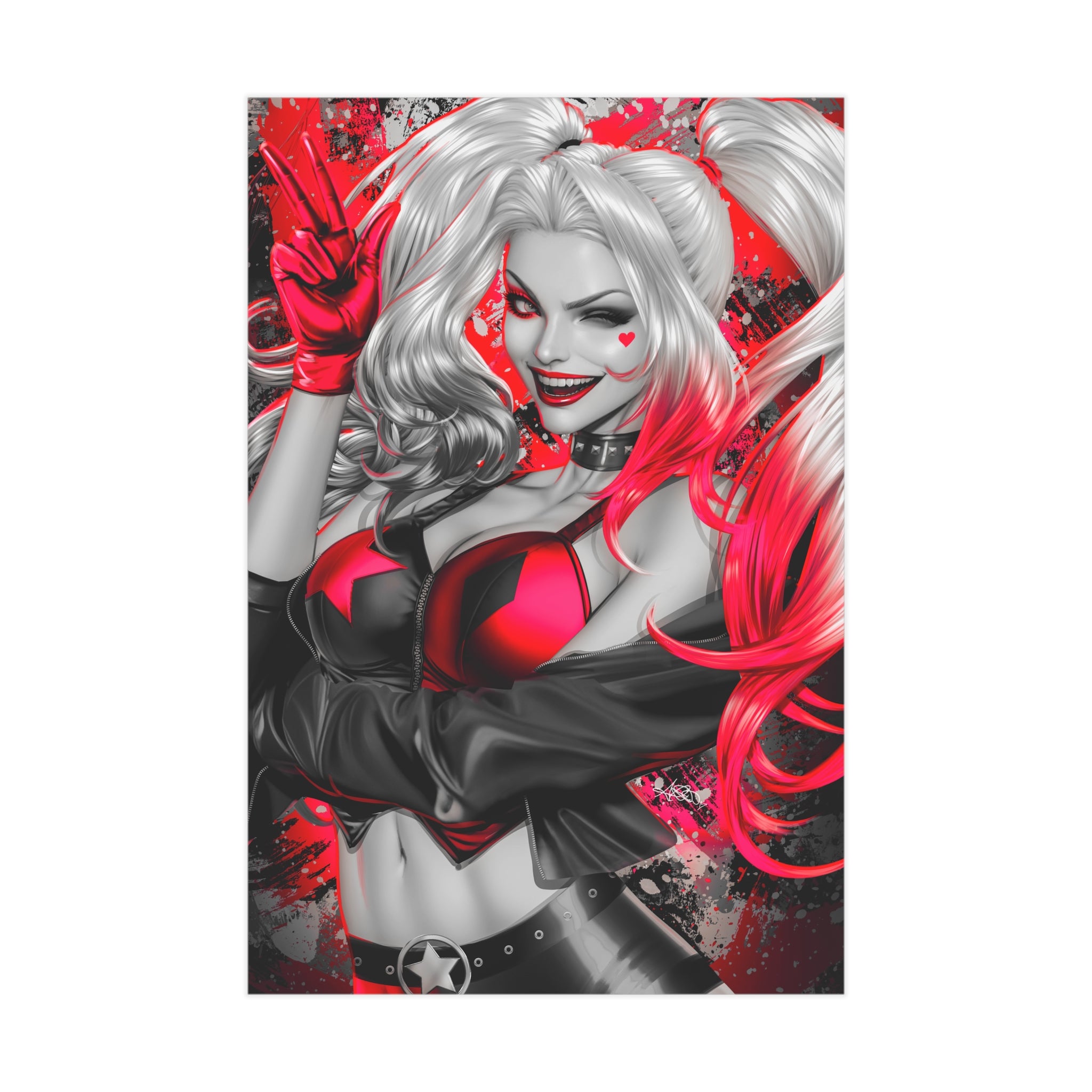 Harley Quinn: Black+White+Redder #6 Mini Art Print